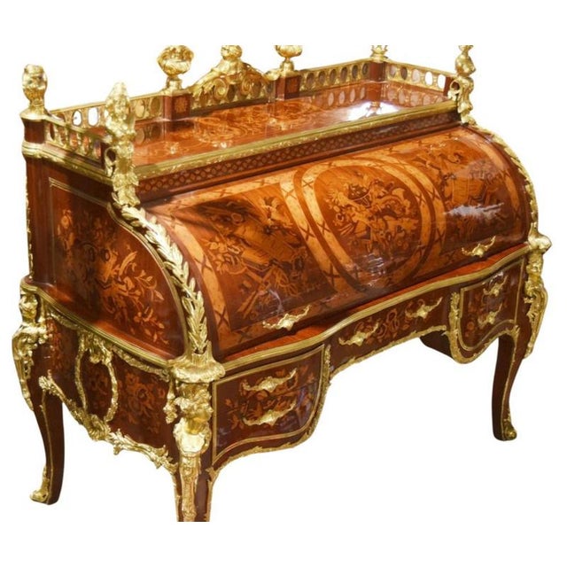 Stunning French Louis XV style desk - or Bureau Du Roi - hand crafted from kingwood This is based on the original as found...