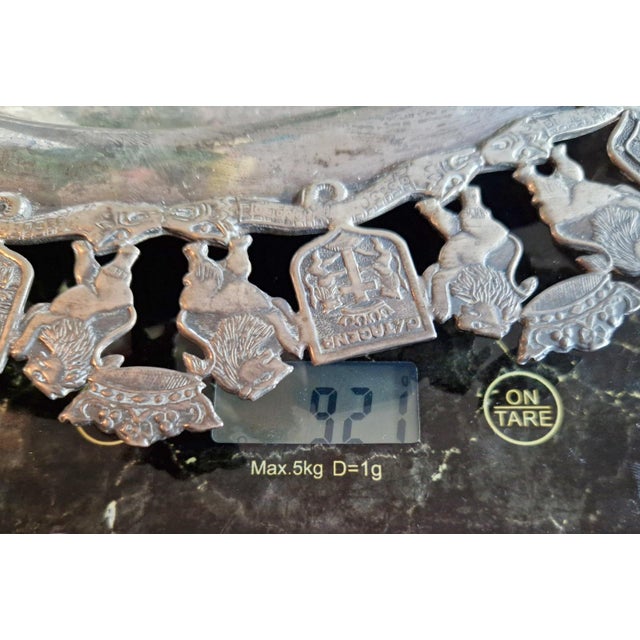 900 Pure Silver Platter from Florentina, Bogota, Colombia, 1970s For Sale - Image 18 of 18