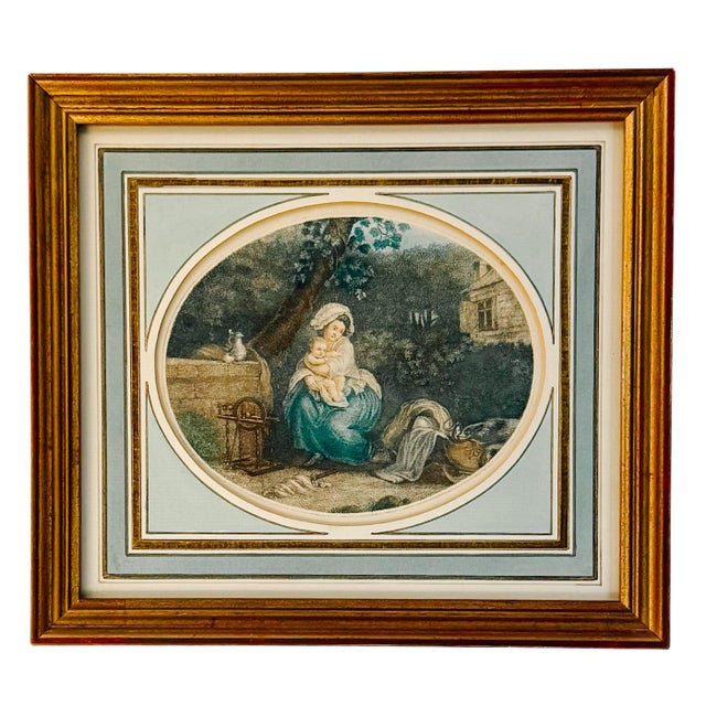 Sourced in Paris, this pair of French stipple engravings reflects the 18th-century French obsession with 'L'Amour...
