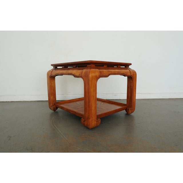Vintage Century Furniture Burlwood End Table For Sale - Image 9 of 15