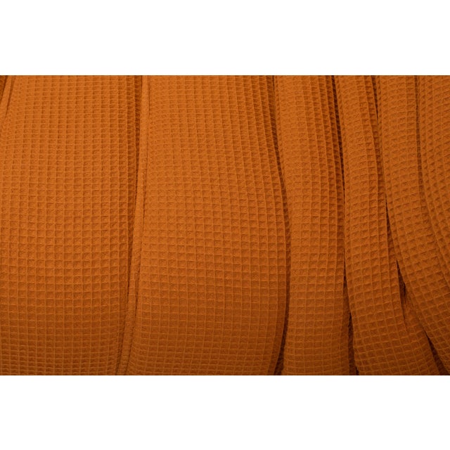 Ligne Roset Togo Fireside Chair and Ottoman in Electric Orange Waffle Fabric For Sale - Image 16 of 16