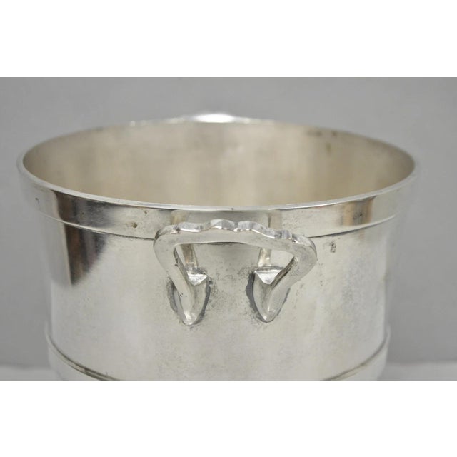 Mid 20th Century Vintage Mid Century Modern Nickel Silver Plated "Room Service" Champagne Bucket For Sale - Image 5 of 15