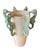 This vintage Italian ceramic vase features a playful yet sophisticated coastal design, characterized by six meticulously...