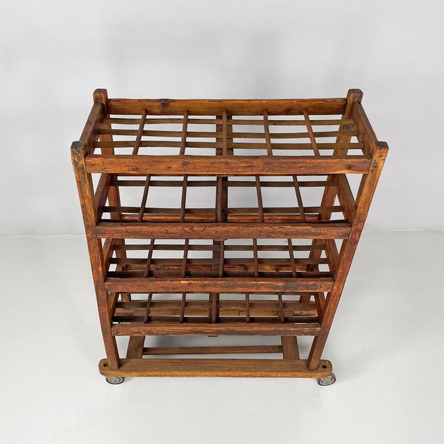 Italian Art Deco Rectangular Wooden Cart, 1920s For Sale - Image 9 of 18
