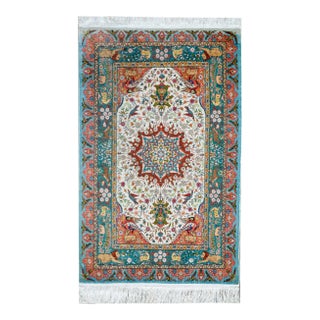 Vintage Chinese Silk Rug For Sale