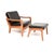 Vintage Danish Teak and Leather Armchairs with Ottoman by Juul Kristensen, 1960, Set of 3 For Sale - Image 6 of 11