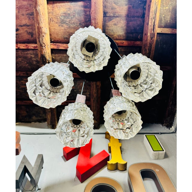 Danish Chandelier in Chrome Plating For Sale - Image 6 of 6