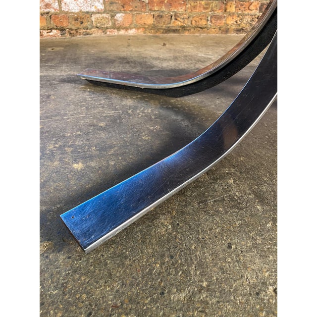 Mid 20th Century Attributed to Florence Knoll Oval Emperador Marble Top Dining Table on Borsani Chrome Steel Base For Sale - Image 10 of 12