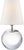 Modern Thomas O'Brien by Visual Comfort Signature Terri Large Round Table Lamp in Crystal with Linen Shade For Sale - Image 3 of 3