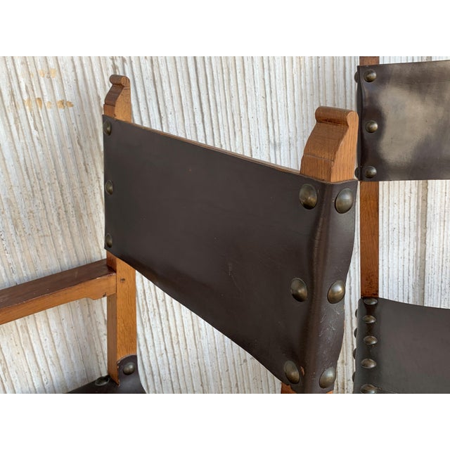 19th Century Set of Spanish Colonial Armchair and Two Chairs For Sale - Image 4 of 11