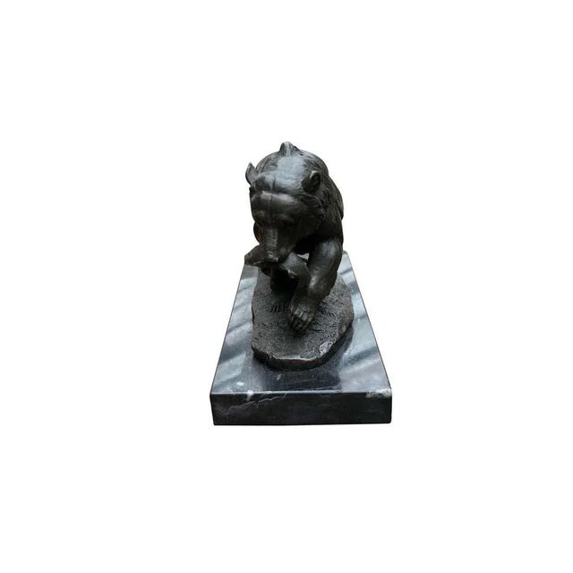 Bronze Brown Grizzly American Bear Statue, 20th-Century For Sale - Image 9 of 10