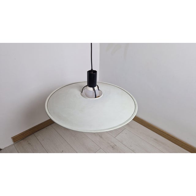Black Model 2133 Pendant Lamp in Steel, Aluminum and Abs Structure by Gino Sarfatti for Arteluce, 1972 For Sale - Image 8 of 11