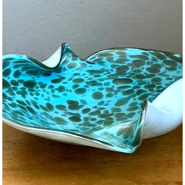 Glass Vintage Italian Murano Glass Bowl For Sale - Image 7 of 12