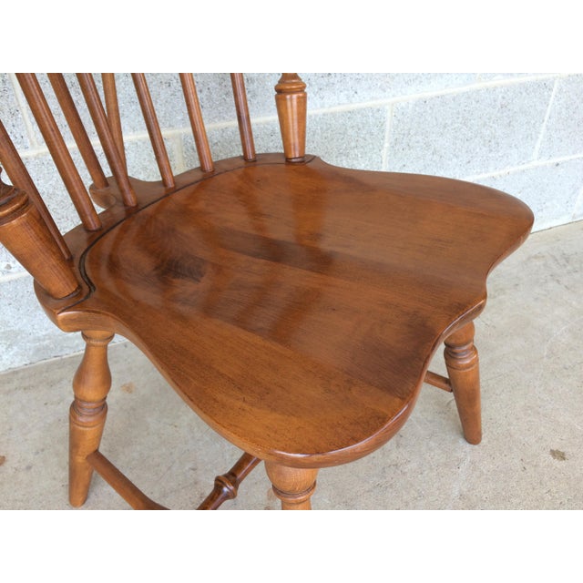Tell City Maple Windsor Brace Back Dining Chairs Set of 6 Chairish