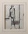 Original Vintage Abstract Ink Drawing of a Standing Man by Artist Michael Davies, 15 X 12.75” For Sale - Image 9 of 9