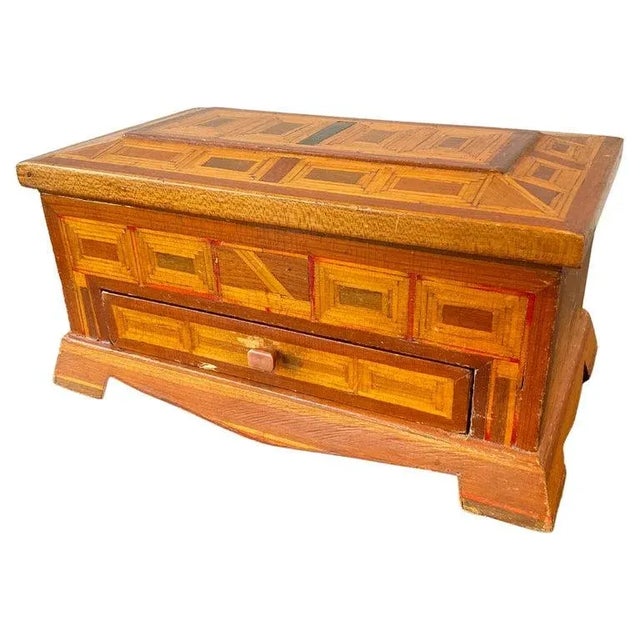 1910 Matchstick Jewlry Box For Sale - Image 13 of 13