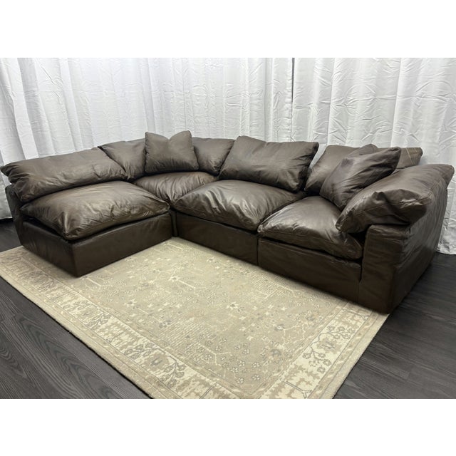 Rh Cloud® Modular Leather Sectional — 4-Piece For Sale - Image 18 of 18