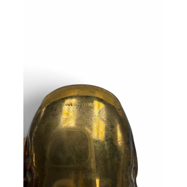 Stamped Vintage Walter Bosse Mid-Century Brass Fish Ashtray Catchall For Sale In West Palm - Image 6 of 6