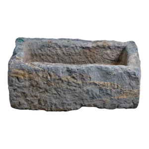 21" Inch Long Hand Chiseled Stone Trough 24-10