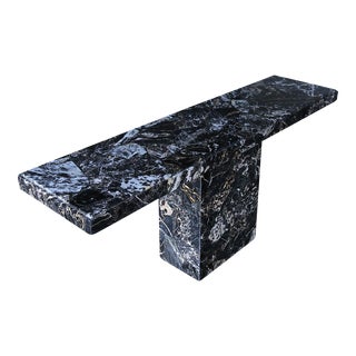 Post-Modern Breccia Marble Console Table, Italy, C.1980 For Sale