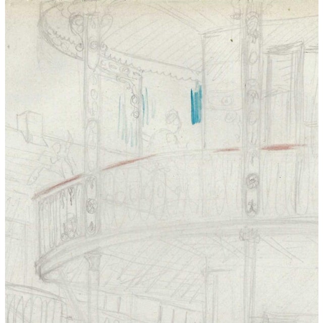 Grace Spongberg (American, 1906-1992) "Bourbon & Orleans" graphite on paper, estate stamp on reverse. Grace Spongberg grew...
