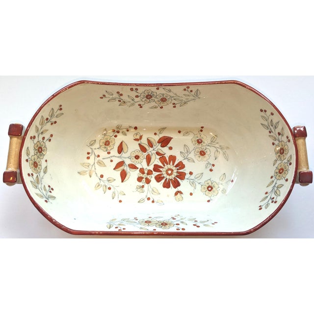 Cream Antique Ridgways Persia Covered Tureen, Staffordshire England, Chinoiserie Decor For Sale - Image 8 of 10