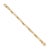 This is a vintage bracelet, it is crafted from 14k yellow and white gold featuring 6 long curved bar links, each with...