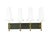 Mid-Century Modern Black Metal, Brass & Opaline Glass 4-Light Wall Lamps, 1950s, Set of 5 For Sale - Image 3 of 15