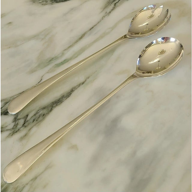 Metal Vintage English Silver Plated Tongs For Sale - Image 7 of 9