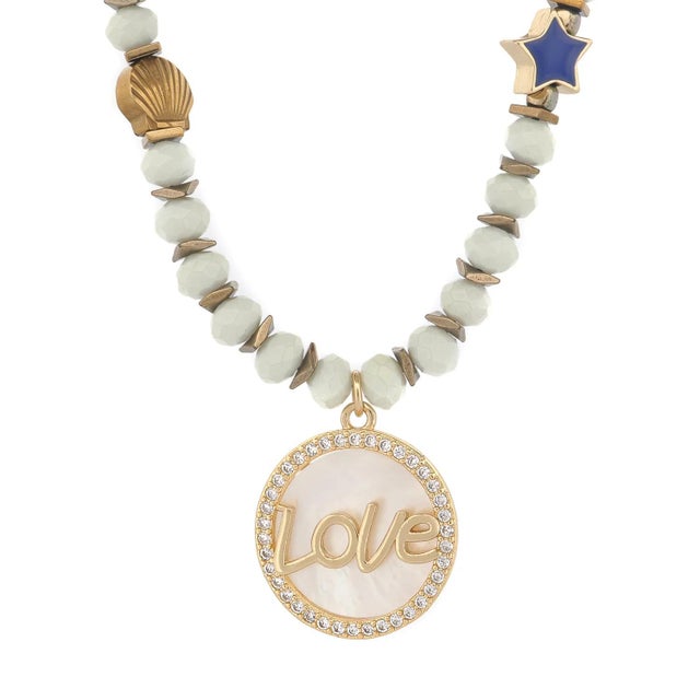 Infinite Light of Love Beaded Symbol Necklace For Sale - Image 12 of 12
