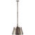 Chapman & Myers for Visual Comfort Signature Sloane Single Shop Light in Antique Nickel with Antique Nickel Shade For Sale