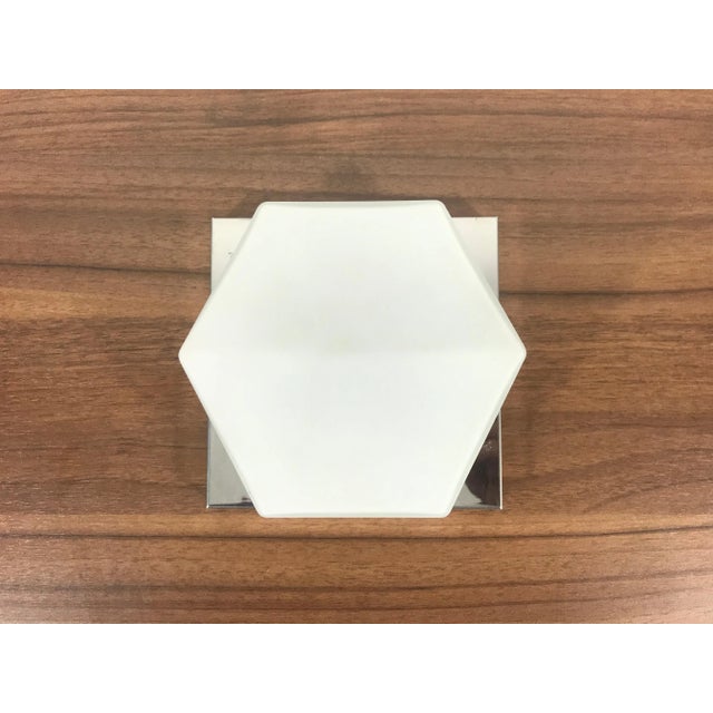 Mid-Century Modern 1970s Mid-Century Opaline Glass Wall Lamp by Limburg, Germany For Sale - Image 3 of 9