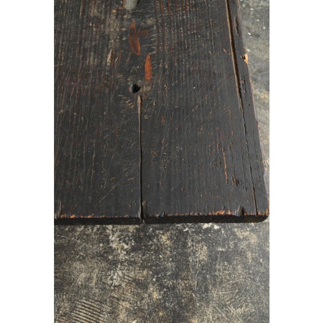 Antique Japanese Cedar Writing Desk / Meiji-Taisho Era / Soot-Darkened Table For Sale - Image 17 of 18