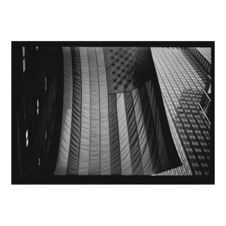Untitled #29, American Flag From New York, Black and White, Street Photography, 2018 For Sale