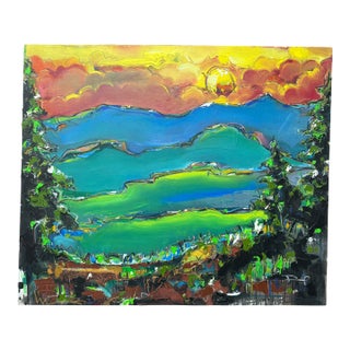 "North Carolina" by David "Dalo" Banegas, Signed Original Acrylic on Canvas For Sale