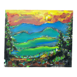 "North Carolina" by David "Dalo" Banegas, Signed Original Acrylic on Canvas