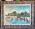 Vintage 1959 impressionist oil painting of a rustic coastal fishing village. Signed and dated to the lower right. In...