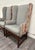 Late 20th Century Vintage Georgian Style Transitional Style High Back Wingback Accent Chairs For Sale - Image 5 of 13