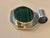 Vintage Malachite and Sterling Silver Modernist Pendant For Sale - Image 4 of 7