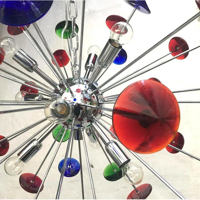 Early 21st Century Italian Murano Glass Sputnik Pendant Light from Simoeng For Sale - Image 5 of 12