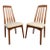 Mid 20th Century Pair of Danish Modern Solid Teak Tall Back Dining Chairs For Sale