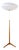 Mid-Century Birch Wood and Brass Floor Lamp from Bergboms, Sweden, 1960s For Sale