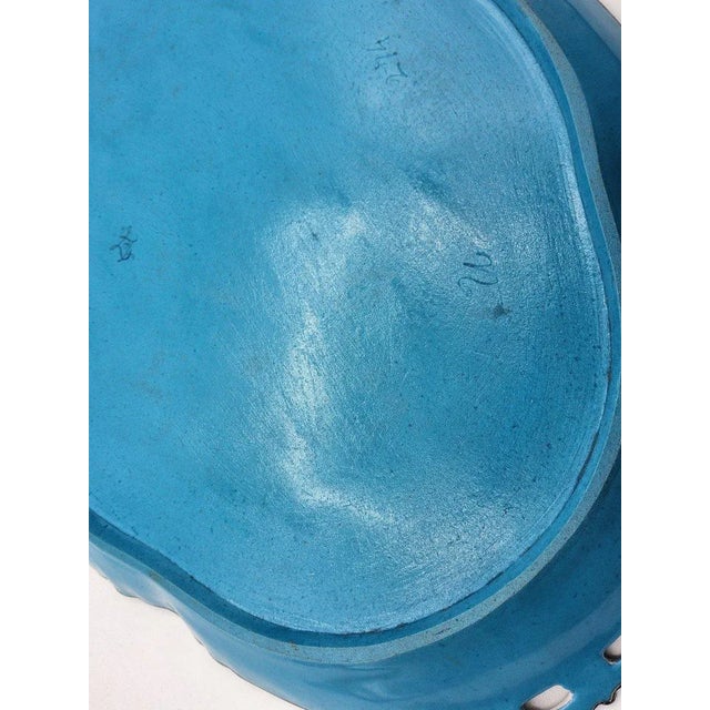 Porcelain Tray Silver Inlaid Hand Painted in the style of Sèvres For Sale - Image 11 of 12