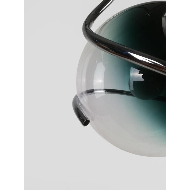Space Age Pendant in Chrome and Murano Glass attributed to Fabio Lenci, 1970s For Sale - Image 4 of 18
