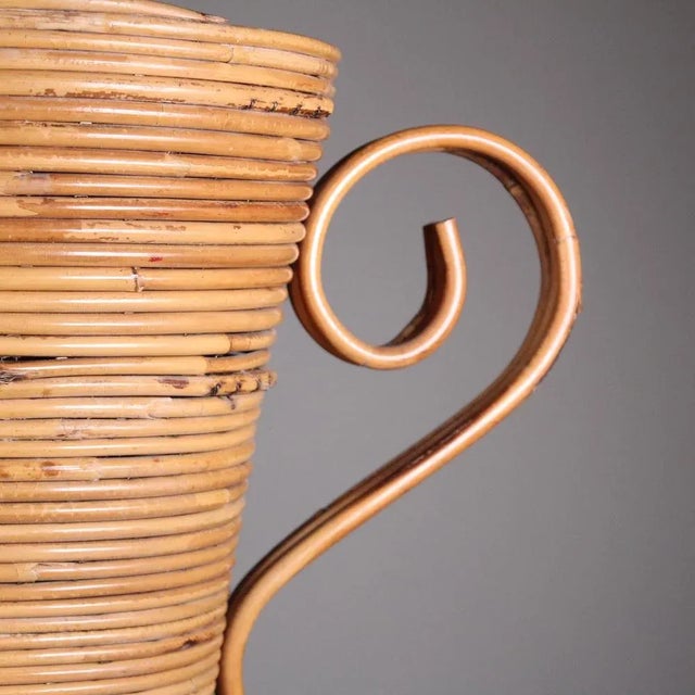 Rattan Amphora Vase from Vivai del Sud For Sale - Image 4 of 11