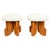 Contemporary Pair of Stools, Wood and Fabric, Italy