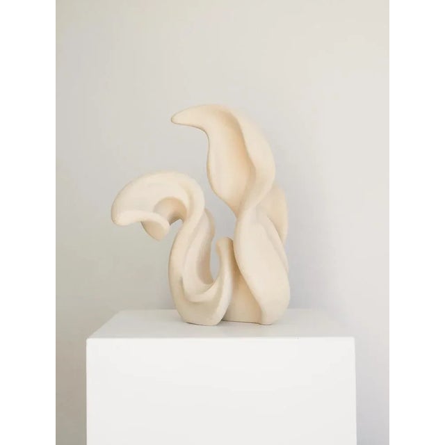Contemporary Unglazed Ceramic Ethereal Sculpture in Stoneware Clay by Aleksandra Krasnopolska For Sale - Image 3 of 7