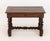 Louis XIII Walnut Table, the rectangular top with single drawer above barley twist turned wood legs conjoined by H-form...