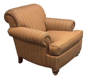 Ethan Allen Upholstered Rolled Arm Club Chair