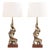 A Pair of Brutalist Sculpted Brass Table Lamps by Richard Barr C. 1970 For Sale